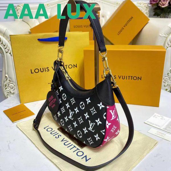 Replica Louis Vuitton LV Women Bagatelle Black Handbag Printed Embossed Grained Cowhide Leather 6