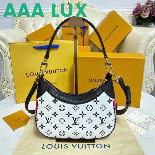 Replica Louis Vuitton LV Women Bagatelle Black Handbag Printed Embossed Grained Cowhide Leather 8