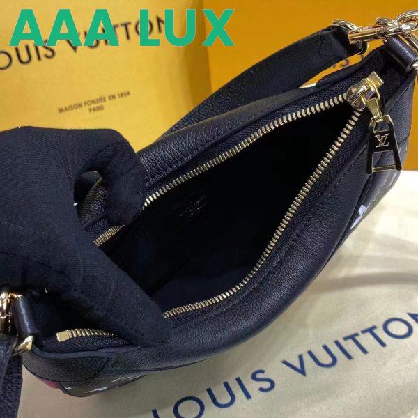 Replica Louis Vuitton LV Women Bagatelle Black Handbag Printed Embossed Grained Cowhide Leather 9