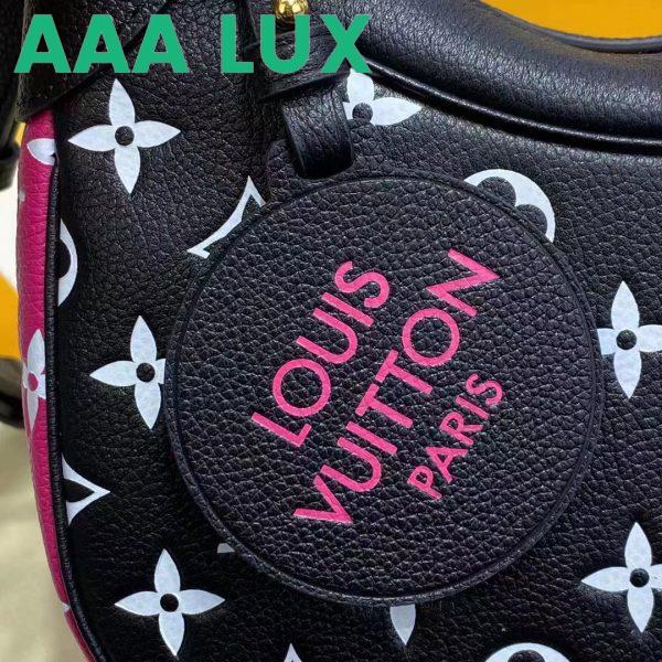 Replica Louis Vuitton LV Women Bagatelle Black Handbag Printed Embossed Grained Cowhide Leather 10