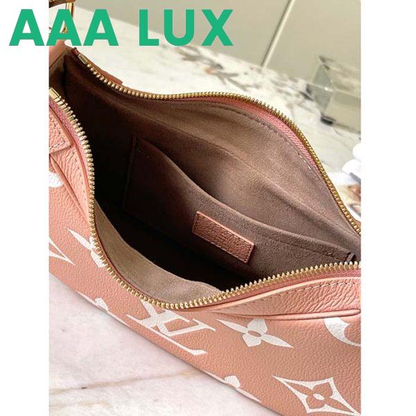 Replica Louis Vuitton LV Women Bagatelle Mini Hobo Handbag Pink Embossed Grained Cowhide Leather 8