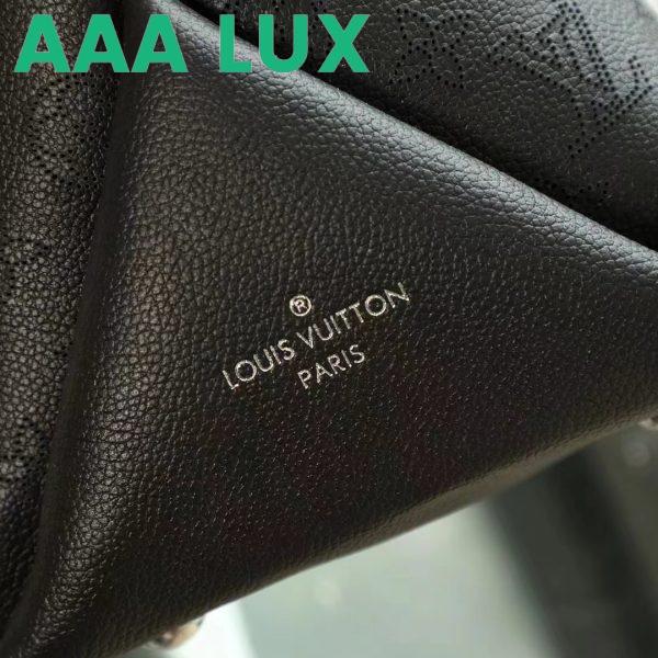 Replica Louis Vuitton LV Women Beaubourg Hobo MM Bag Black Mahina Perforated Calf Leather 10