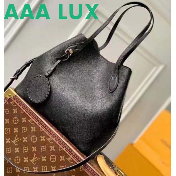 Replica Louis Vuitton LV Women Blossom MM Tote Bag Black Mahina Perforated Calfskin Leather 3