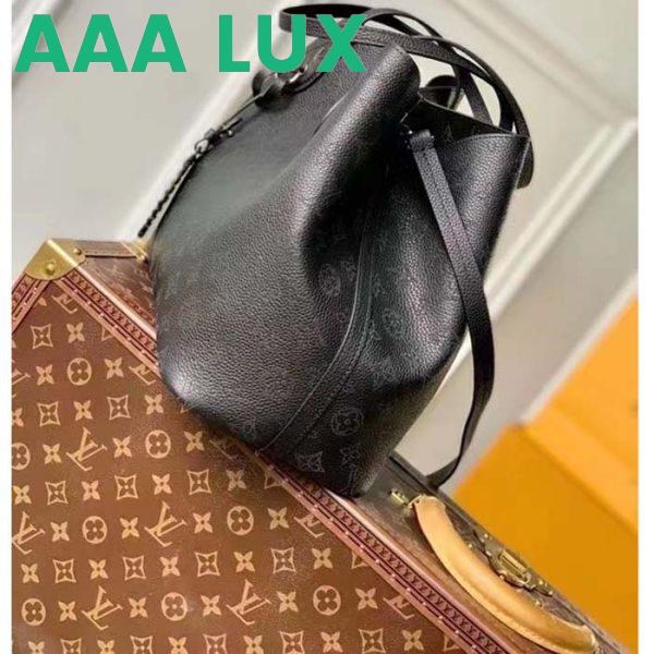 Replica Louis Vuitton LV Women Blossom MM Tote Bag Black Mahina Perforated Calfskin Leather 5