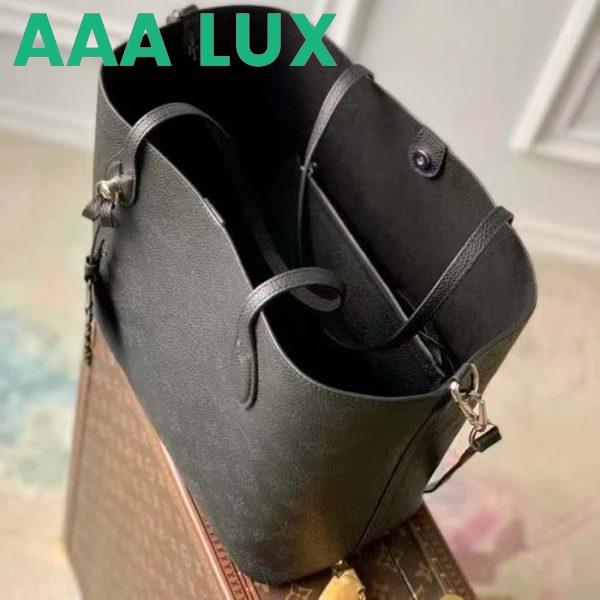 Replica Louis Vuitton LV Women Blossom MM Tote Bag Black Mahina Perforated Calfskin Leather 8