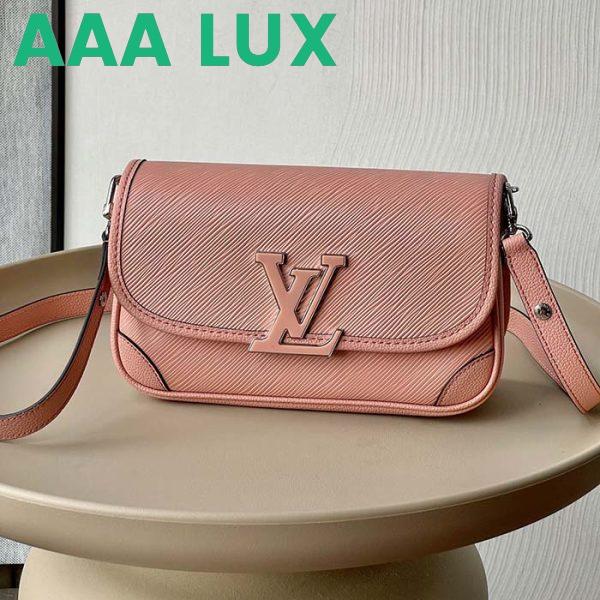 Replica Louis Vuitton LV Women Buci Crossbody Light Pink Epi Grained Smooth Cowhide Leather 3