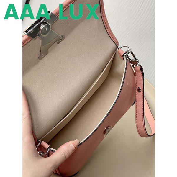 Replica Louis Vuitton LV Women Buci Crossbody Light Pink Epi Grained Smooth Cowhide Leather 8