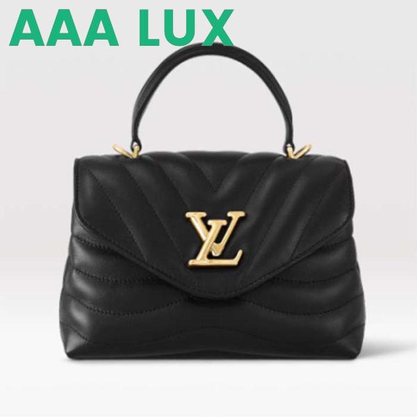 Replica Louis Vuitton LV Women Hold Me Top-Handle Bag Black Smooth Cowhide Leather