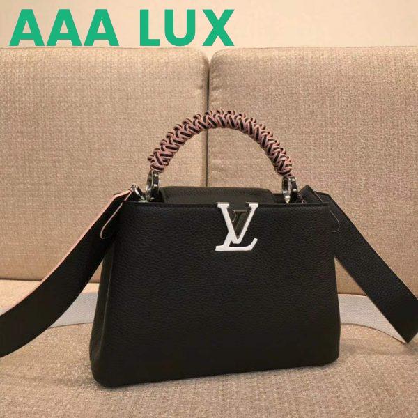 Replica Louis Vuitton LV Women Capucines BB Black Taurillon Leather 3