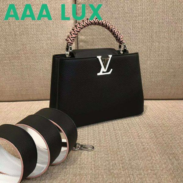 Replica Louis Vuitton LV Women Capucines BB Black Taurillon Leather 4