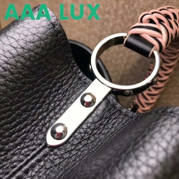 Replica Louis Vuitton LV Women Capucines BB Black Taurillon Leather 12