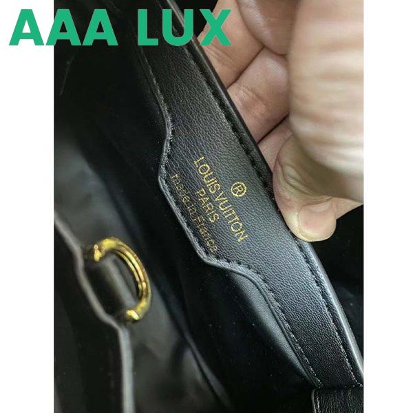 Replica Louis Vuitton LV Women Capucines BB Black White Calfskin Cowhide Leather 11