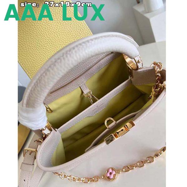 Replica Louis Vuitton LV Women Capucines BB Handbag Beige Pink Taurillon Leather 11