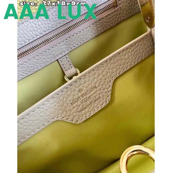 Replica Louis Vuitton LV Women Capucines BB Handbag Beige Pink Taurillon Leather 12