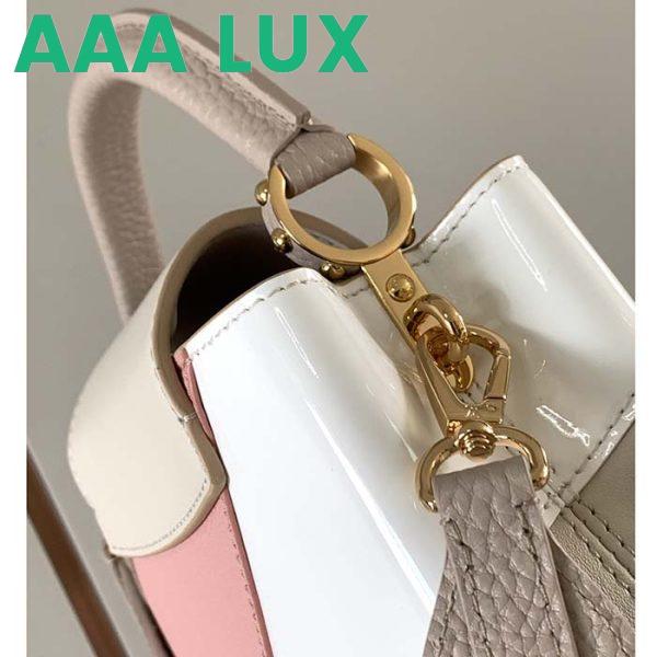Replica Louis Vuitton LV Women Capucines BB Handbag Beige Taurillon Patent Leather Smooth Calfskin 8