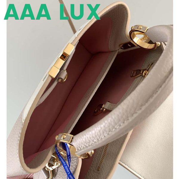 Replica Louis Vuitton LV Women Capucines BB Handbag Beige Taurillon Patent Leather Smooth Calfskin 10
