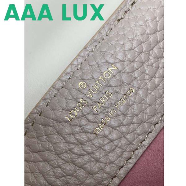 Replica Louis Vuitton LV Women Capucines BB Handbag Beige Taurillon Patent Leather Smooth Calfskin 17