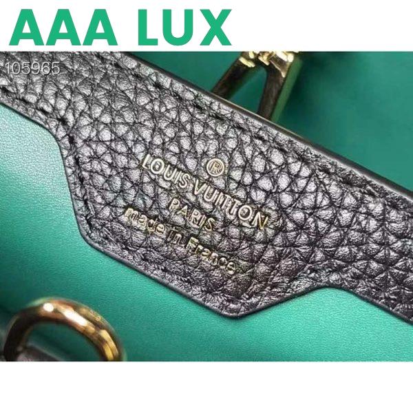 Replica Louis Vuitton LV Women Capucines BB Handbag Black Taurillon Cowhide Leather 12