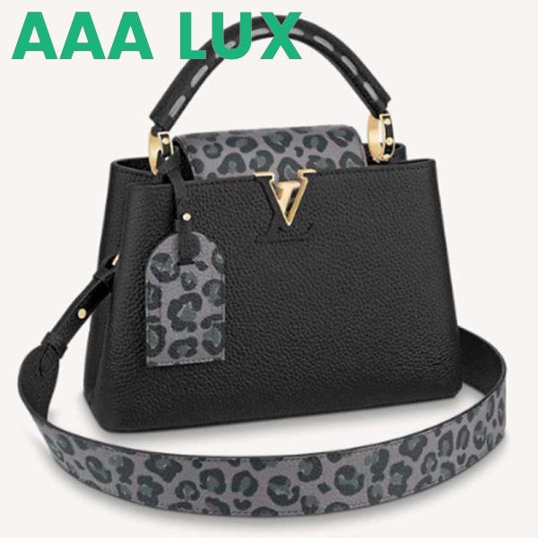 Replica Louis Vuitton LV Women Capucines BB Handbag Black Taurillon Leather