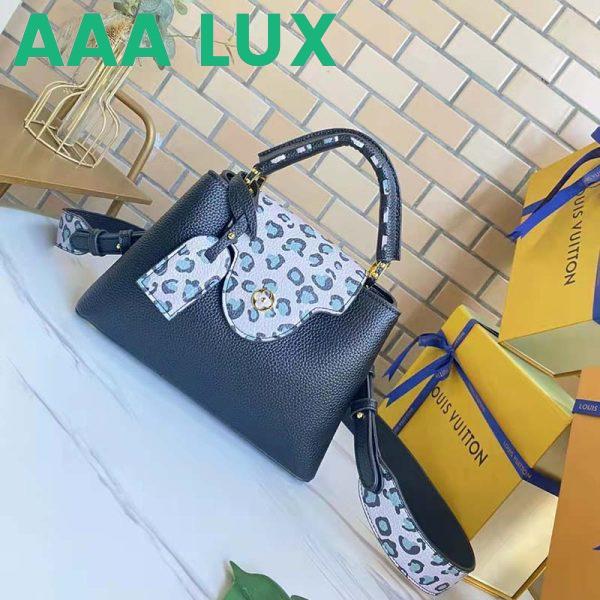 Replica Louis Vuitton LV Women Capucines BB Handbag Black Taurillon Leather 4