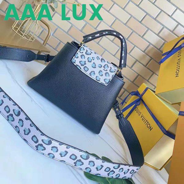 Replica Louis Vuitton LV Women Capucines BB Handbag Black Taurillon Leather 5