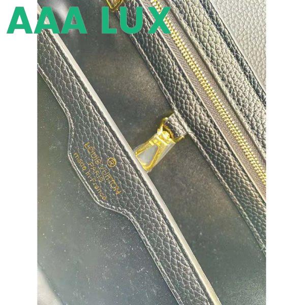 Replica Louis Vuitton LV Women Capucines BB Handbag Black Taurillon Leather 11