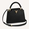 Replica Louis Vuitton LV Women Capucines BB Handbag Black Taurillon Leather 12