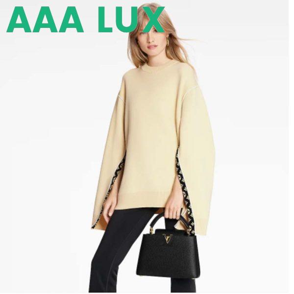 Replica Louis Vuitton LV Women Capucines BB Handbag Black Taurillon Leather Snap Hook 15
