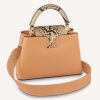 Replica Louis Vuitton LV Women Capucines BB Handbag Black Taurillon Leather Snap Hook 16