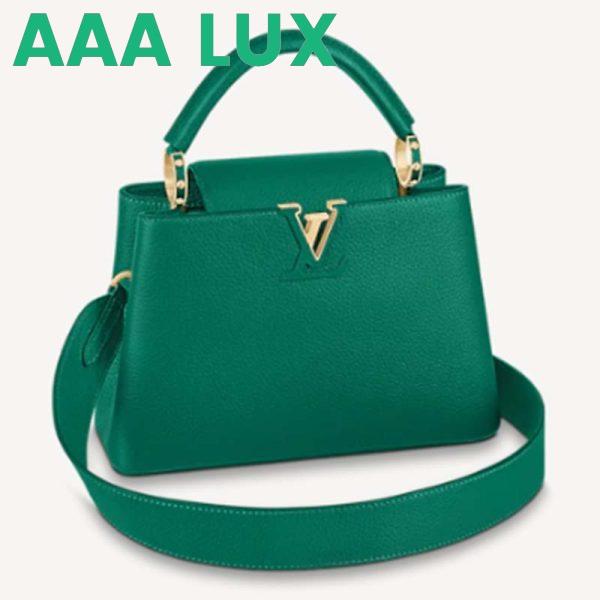 Replica Louis Vuitton LV Women Capucines BB Handbag Green Taurillon Leather 2