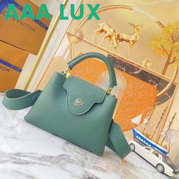 Replica Louis Vuitton LV Women Capucines BB Handbag Green Taurillon Leather 5