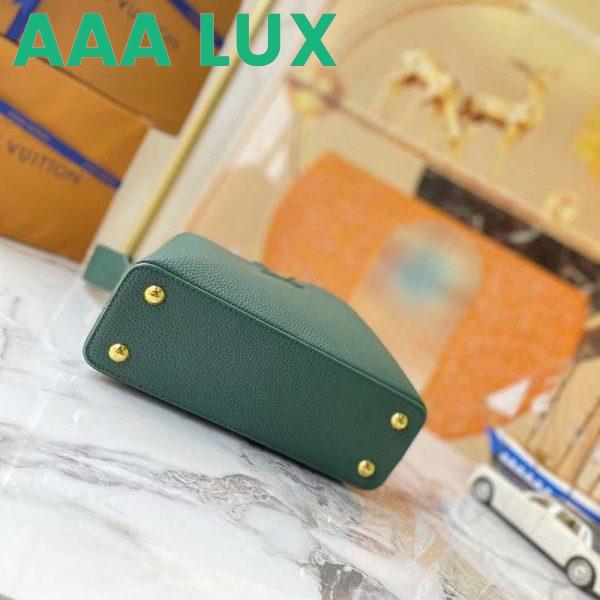 Replica Louis Vuitton LV Women Capucines BB Handbag Green Taurillon Leather 7