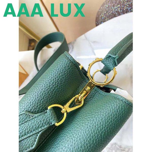 Replica Louis Vuitton LV Women Capucines BB Handbag Green Taurillon Leather 10