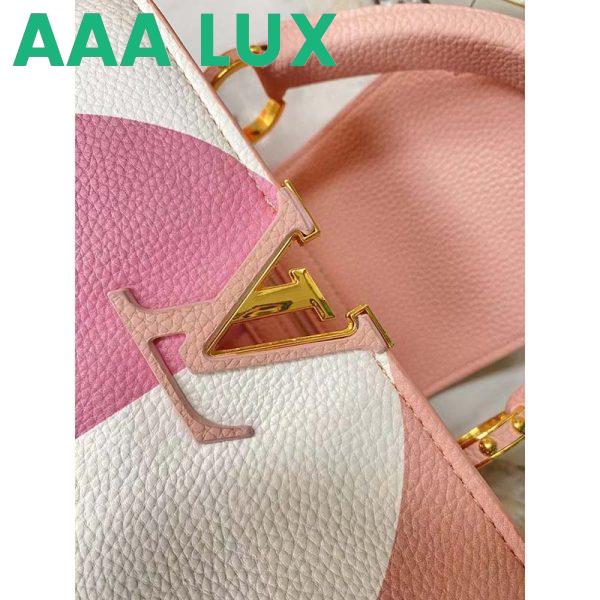 Replica Louis Vuitton LV Women Capucines BB Pink Crème Taurillon Cowhide Leather 9