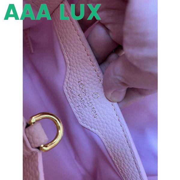 Replica Louis Vuitton LV Women Capucines BB Pink Crème Taurillon Cowhide Leather 10