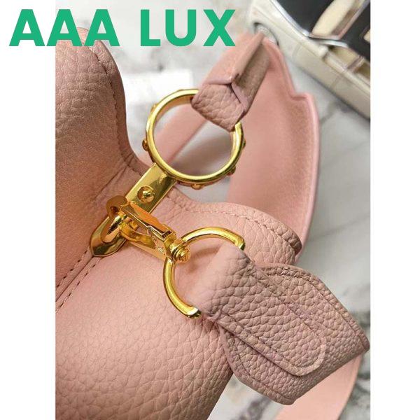 Replica Louis Vuitton LV Women Capucines BB Pink Crème Taurillon Cowhide Leather 11