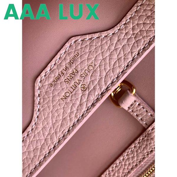 Replica Louis Vuitton LV Women Capucines BB Powdered Beige Taurillon Leather 11