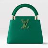 Replica Louis Vuitton LV Women Capucines Mini Handbag Emeraude Green Taurillon Leather Python Skin 14