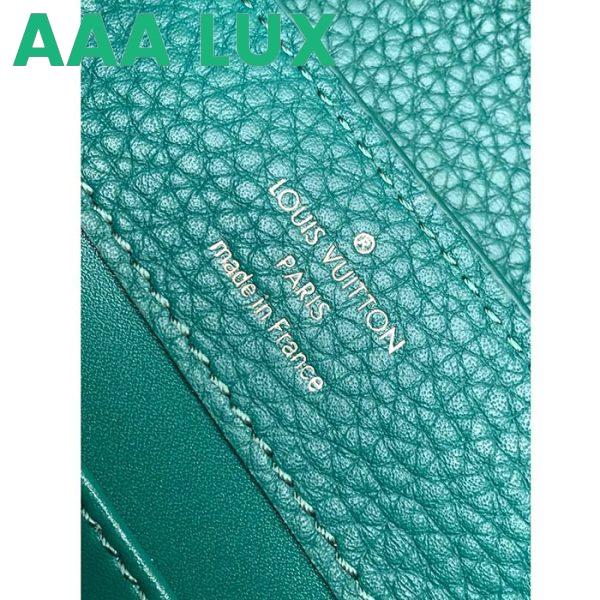 Replica Louis Vuitton LV Women Capucines Mini Handbag Emerald Green Mint Taurillon 11
