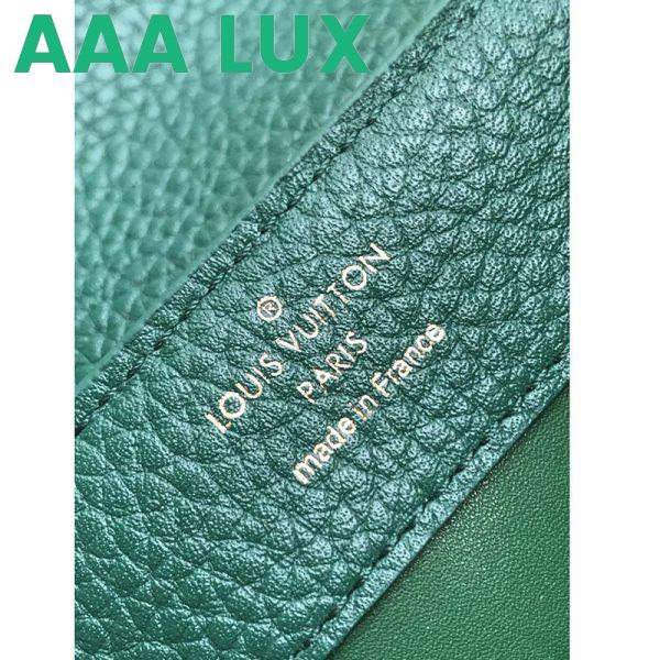 Replica Louis Vuitton LV Women Capucines Mini Handbag Emeraude Green Taurillon Leather Python Skin 12