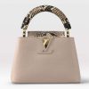 Replica Louis Vuitton LV Women Capucines Mini Handbag Golden Yellow Taurillon Leather Python Skin 18