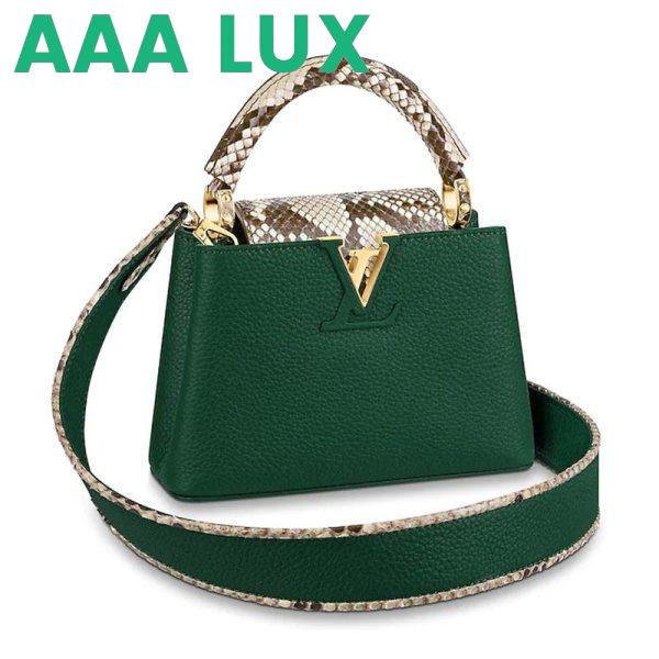Replica Louis Vuitton LV Women Capucines Mini Handbag Jewel-Tone Taurillon 3