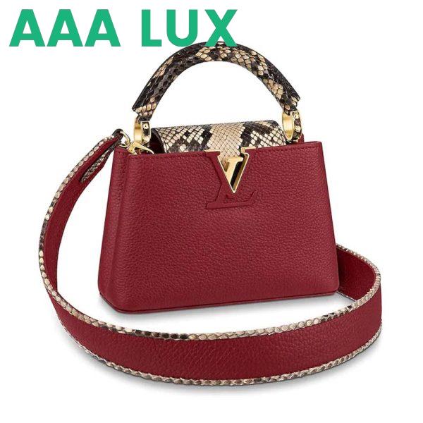 Replica Louis Vuitton LV Women Capucines Mini Handbag Jewel-Tone Taurillon 4