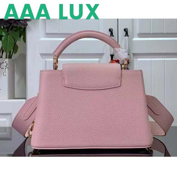 Replica Louis Vuitton LV Women Capucines BB Handbag Jasmine Pink Taurillon Leather 4