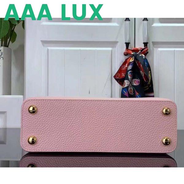 Replica Louis Vuitton LV Women Capucines BB Handbag Jasmine Pink Taurillon Leather 7