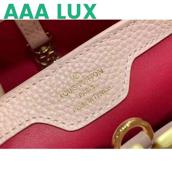Replica Louis Vuitton LV Women Capucines BB Handbag Jasmine Pink Taurillon Leather 11