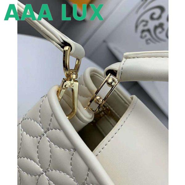 Replica Louis Vuitton LV Women Capucines BB Handbag in Lambskin with Monogram Flowers-Beige 9