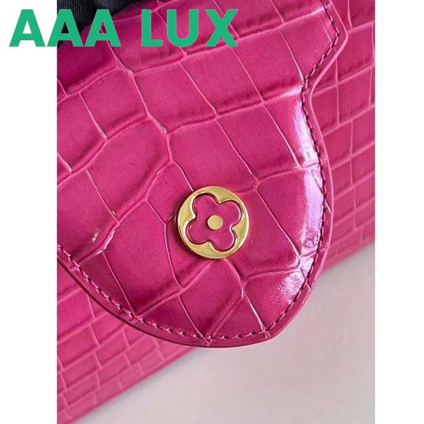 Replica Louis Vuitton LV Women Capucines BB Handbag Pink Crocodilian Leather 10