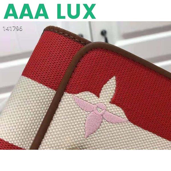 Replica Louis Vuitton LV Women Capucines BB Handbag Red Smooth Calfskin and Embroidered Canvas 8