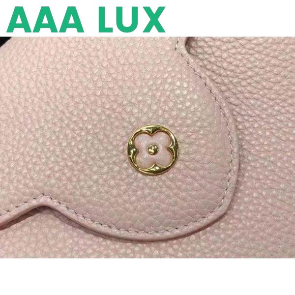 Replica Louis Vuitton LV Women Capucines BB Handbag Rose Jasmin Taurillon Leather 12